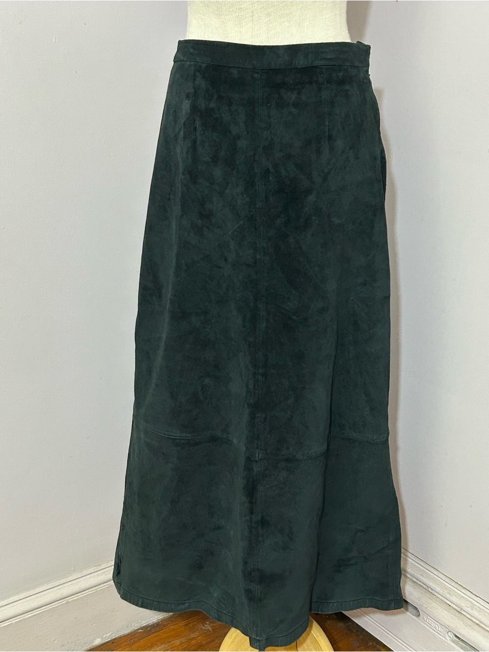 Vintage Jessica Holbrook Long Suede Skirt 10